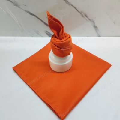 Khăn Ăn, Napkin Nhà Hàng Kaki Cotton Màu Cam NT0414018