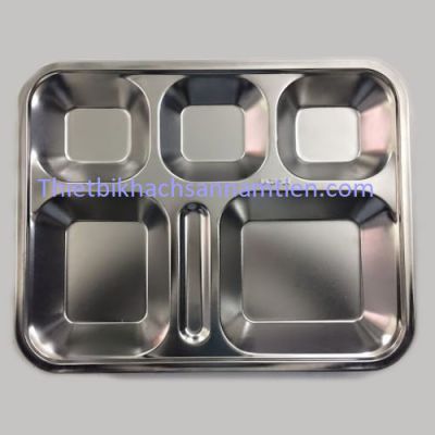 Khay Cơm Inox 6 Ngăn Giá Rẻ NTKC007