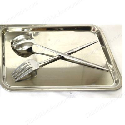 Khay Inox 304 Chữ Nhật Cao Cấp Phục Vụ Thức Ăn NT0416021