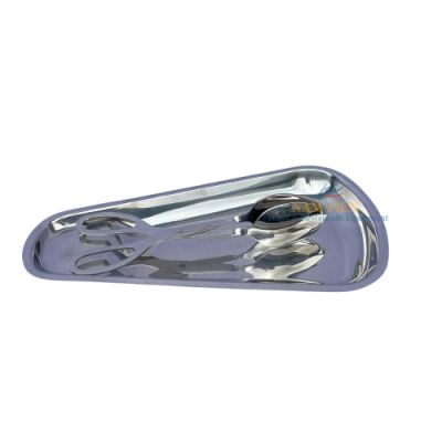 Khay Inox Hình Quạt, Khay Đựng Kẹp Gắp Thức Ăn NT0306028