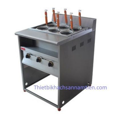 Lò Trụng Mì Hủ Tiếu 6 Họng Dùng Gas