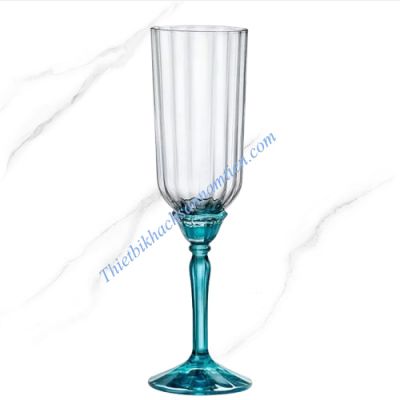 Ly Rượu Thủy Tinh Bormioli Rocco Florian 210ml Màu Xanh 199421BCG