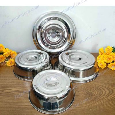 Nắp ĐậyThức Ăn Inox Có Tay Cầm Size 30Cm NT0311011