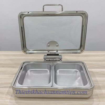 Nồi Hâm Buffet Bếp Từ Chữ Nhật Inox 304