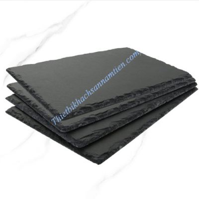 Tấm Đá Đen Tự Nhiên Trưng Bày Thức Ăn Buffet [400*250*8mm] NT0310041