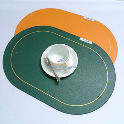 Tấm Lót Chén, Dĩa, Tách Da PU Cách Nhiệt, Chống Thấm