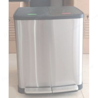 Thùng Rác Inox Đạp Chân 2 Ngăn 15L