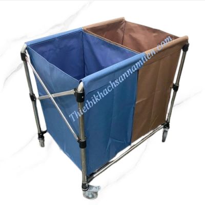 Xe Đẩy Đồ Vải 2 Ngăn Xếp Gọn Inox 201 NT0507028