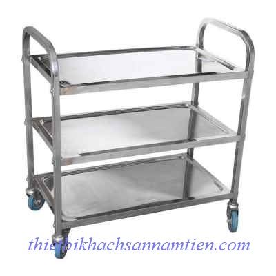 Xe Đẩy Thức Ăn Nhà Hàng Inox 3 Tầng NT0406026