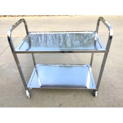 Xe Đẩy Thức Ăn 2 Tầng Inox Nhỏ