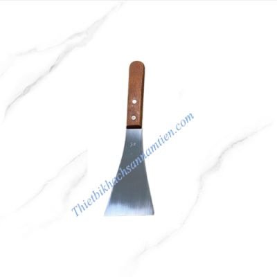 Xẻng Bánh Tam Giác, Spatula Inox Cán Gỗ Nhỏ NT0711050