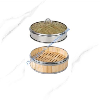 Xửng Tre Hấp Dimsum Viền inox 22cm NT0317011
