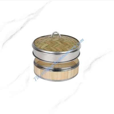 Xửng Tre Hấp Dimsum Viền Inox Size 18cm NT0317010