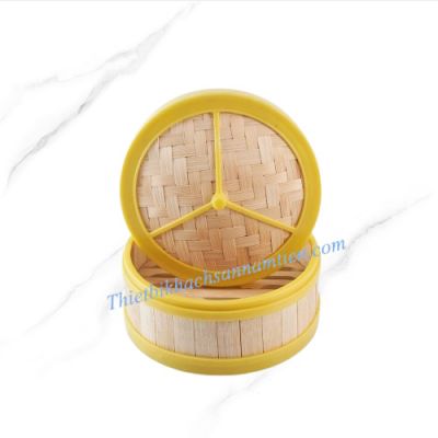 Xửng Tre Hấp Dimsum Viền Nhựa Size 14Cm NT0317005