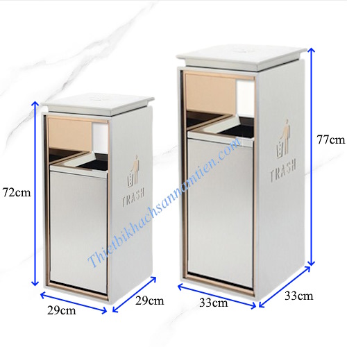 Thùng Rác Inox Phủ Nano Chống Bám Vân Tay Cao Cấp