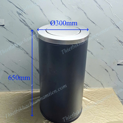 thùng rác nắp xoay bập bênh sắt sơn