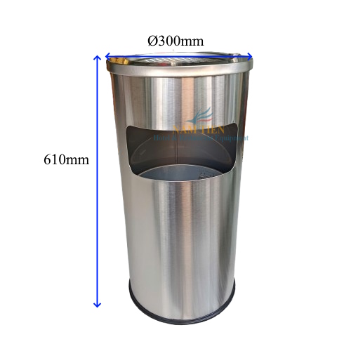 Thùng Rác Inox Tròn - Thùng Rác Gạt Tàn NTNT0103069