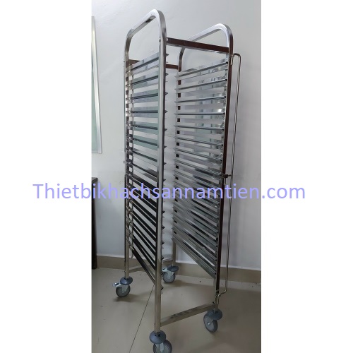 Xe Đẩy Khay Nhà Hàng Inox 15 Ngăn NT0716003