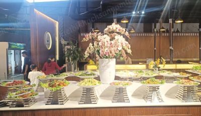 Top mẫu kệ trưng bày thức ăn buffet  mới lạ, ấn tượng, sang trọng nhất